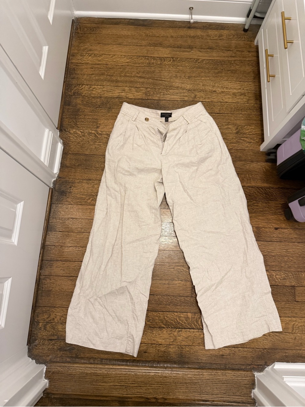 Banana Republic Wide Leg Linen Blend Pants